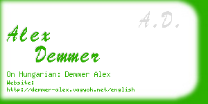 alex demmer business card